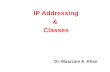 Dr. Muazzam A. Khan IP Addressing & Classes. Taibah University Objectives: 2  Internet Architecture  IPv4 Addressing  IP address Classes  Subnets.