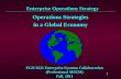 1 EGN 5621 Enterprise Systems Collaboration (Professional MSEM) Fall, 2011 Operations Strategies in a Global Economy Enterprise Operations Strategy.