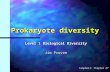 Prokaryote diversity Level 1 Biological Diversity Jim Provan Campbell: Chapter 27.