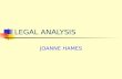 LEGAL ANALYSIS JOANNE HAMES. Contact Information hamesjoanne@fhda.edu .