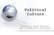Political Culture Canadian & World Politics .