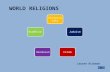 ChristianityJudaismIslamHinduismBuddhism WORLD RELIGIONS Lauren Rickman.