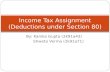 By: Kanika Gupta (2k91a43) Shweta Verma (2k91a71) Income Tax Assignment (Deductions under Section 80)
