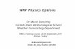 WRF Physics Options Acknowledgements: Slides by Jimy Dudhia (NCAR) Dr Meral Demirtaş Turkish State Meteorological Service Weather Forecasting Department.