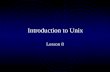 Introduction to Unix Lesson 8. Introduction to UNIX.