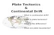 Plate Tectonics & Continental Drift What is continental drift? What is plate tectonics? What is the difference? What are plate boundaries?