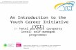 An Introduction to the Youth Career Initiative (YCI) for hotel partners (property level) self-managed programmes Youth Career Initiative is a programme.