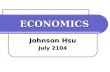 ECONOMICS Johnson Hsu July 2104. Transport economics 1.Transport, transport trends and the economy 2.Market structure and competitive behavior in transport.