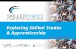 Exploring Skilled Trades & Apprenticeship This project is funded by the Government of Canada’s Sector Council Program T.D.S.B. - Ontario 2006.
