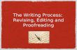 The Writing Process: Revising, Editing and Proofreading.