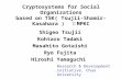 Cryptosystems for Social Organizations based on TSK( Tsujii-Shamir-Kasahara ) ー MPKC Shigeo Tsujii Kohtaro Tadaki Masahito Gotaishi Ryo Fujita Hiroshi.
