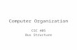 Computer Organization CSC 405 Bus Structure. System Bus Functions and Features A bus is a common pathway across which data can travel within a computer.