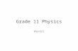 Grade 11 Physics Waves. The Nature of Waves 1.A wave is a travelling disturbance 2.A wave carries energy from place to place.