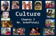 Culture Chapter 3 Mr. Schoffstall. What is Culture ? The beliefs, values, behavior, and material objects that constitute a people’s way of life. Culture.