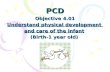PCD Objective 4.01 Understand physical development and care of the infant (Birth-1 year old)