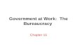 Government at Work: The Bureaucracy Chapter 15. The Federal Bureaucracy Section One.
