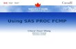 Using SAS PROC FCMP Cheryl Xiyun Wang Statistics Canada November 14 2012.