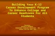 Building Your K-12 Career Development Program To Enhance College and Career Readiness For All Students Building Your K-12 Career Development Program To.
