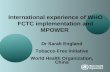 Dr Sarah England Tobacco Free Initiative World Health Organization, China International experience of WHO FCTC implementation and MPOWER.