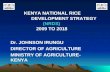 KENYA NATIONAL RICE DEVELOPMENT STRATEGY (NRDS) 2009 TO 2018 Dr. JOHNSON IRUNGU DIRECTOR OF AGRICULTURE MINISTRY OF AGRICULTURE- KENYA.