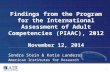 Sondra Stein & Katie Landeros American Institutes for Research 1 Findings from the Program for the International Assessment of Adult Competencies (PIAAC),