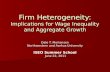 Firm Heterogeneity: Implications for Wage Inequality and Aggregate Growth Dale T. Mortensen Northwestern and Aarhus University ISEO Summer School June.