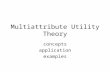 Multiattribute Utility Theory concepts application examples.