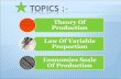 Theory Of Production Law Of Variable Proportion Economies Scale Of Production.