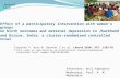 Effect of a participatory intervention with women’s groups on birth outcomes and maternal depression in Jharkhand and Orissa, India: a cluster-randomised.