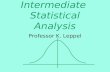 Intermediate Statistical Analysis Professor K. Leppel.