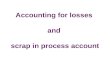Accounting for losses and scrap in process account.
