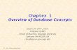 Dr. Chen, Business Database Systems Chapter 1 Overview of Database Concepts Jason C.H. Chen, Ph.D. Professor of MIS School of Business, Gonzaga University.