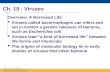 Regents Biology Ch. 19 - Viruses Overview: A Borrowed Life  Viruses called bacteriophages can infect and set in motion a genetic takeover of bacteria,