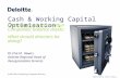 ©2008 Deloitte Touche Tohmatsu. Cash & Working Capital Optimisation. Richard Hawes Deloitte Regional Head of Reorganisation Services Unlocking cash from.