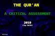 9/4/2015 THE QUR’AN A CRITICAL ASSESSMENT 2010 (Jay Smith)