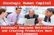Strategic Employee Motivation and Creating Productive Work Environments Strategic Human Capital Leadership.