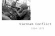 Vietnam Conflict 1964-1973. Background 1884-1948 French Colonial Domination – Ho Chi Minh Democratic Republic of Vietnam Declared – Minh and followers.