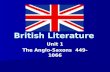 British Literature Unit 1 The Anglo-Saxons 449-1066.