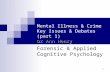 Dr Ann Henry Mental Illness & Crime Key Issues & Debates (part 1) Dr Ann Henry Forensic & Applied Cognitive Psychology 1.