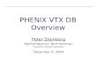 PHENIX VTX DB Overview Peter Steinberg Rachid Nouicer, Burt Holzman Brookhaven National Laboratory December 9, 2004.