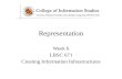 Representation Week 6 LBSC 671 Creating Information Infrastructures.