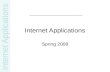 Internet Applications Spring 2008. Review Last week –MySQL –Questions?