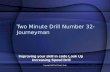Two Minute Drill Number 32- Journeyman Improving your skill in code Look Up Increasing Speed Drill Copyright 2008 Ted "Smitty" Smith.