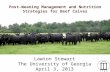 Post-Weaning Management and Nutrition Strategies for Beef Calves Lawton Stewart The University of Georgia April 3, 2013.