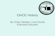 OHCE History By Cindy Clampet, Love County Extension Educator.