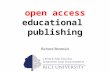 Richard Baraniuk open access educational publishing.