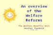 An overview of the Welfare Reforms The Welfare Benefits Unit Heather Theobold October 2012.