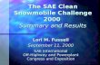 The SAE Clean Snowmobile Challenge 2000 Summary and Results Lori M. Fussell September 11, 2000 SAE International Off-Highway and Powerplant Congress and.