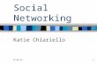 9/6/20151 Social Networking Katie Chiariello. 9/6/2015 2 Introduction Social networking sites are the new way employers are finding new hires. Networking.