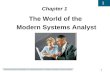 1 1 Systems Analysis and Design in a Changing World, 2 nd Edition, Satzinger, Jackson, & Burd Chapter 1 The World of the Modern Systems Analyst.